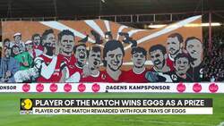 Norwegian goalkeeper wins man of the match—gets 4 eggs as prize News Clip