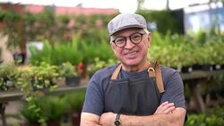 Portrait of Garden Market Employee / Owner Stock Footage