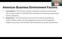 Factors Driving the American Business Environment Instructional Video