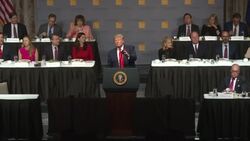 CLEAN : Trump hails economic boom during speech in New York City News Clip