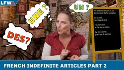 Practise your French indefinite articles Part 2 Instructional Video