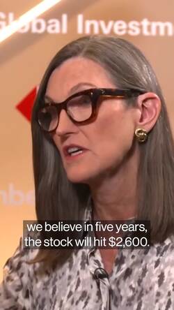 Cathie Wood Predicts Tesla Stock Will Hit $2,600 News Clip