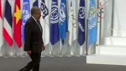 Shinzo Abe greeting UN Secretary General Antonio Guterrez at G20 News Clip