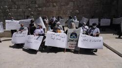 CLEAN : Palestinians with disabilities protest in support of Iyad al-Hallak and George Floyd News Clip