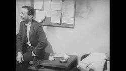 1960s: Campaign office with volunteers and staffers, talking, sleeping and working Stock Footage