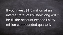 Learn to find the number of years it takes to reach an amount with compound interest Instructional Video