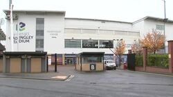 Emerald sponsored sign for Headingley Stadium being removed News Clip