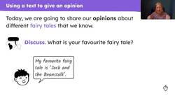 Sharing our opinions about a text Instructional Video