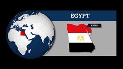Earth Sphere Map and Egypt Country Map with National Flag Stock Footage