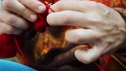 Knitting in hands Stock Footage