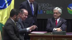 Chile and Brazil sign free trade agreement Instructional Video