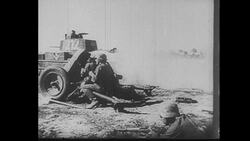 World War II Nazi Tanks Cause Destruction Stock Footage