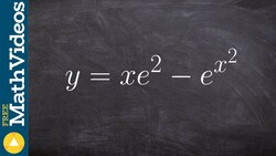Taking the derivative of exponential function with product rule Instructional Video