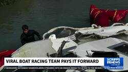 Boat racers turn viral crash into money for charities News Clip