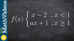 Find the value a that makes the functions continuous Instructional Video