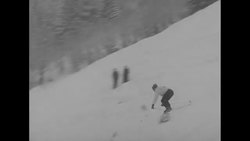 Jannette Burr, Andrea Mead Lawrence, Katy Rodolph of the US and defending World Champion Dagmar Rom of Austria ski downhill course News Clip