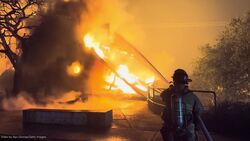 L.A. Palisades Wildfires Captured by Drone Stock Footage