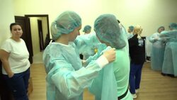 Sheremetyevo airport staff getting kitted up in PPE News Clip