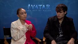 Bailey Bass and Jamie Flatters on the filming of Avatar: The Way of Water News Clip