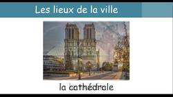 Places in town (city) in French - French vocabulary 22 Instructional Video
