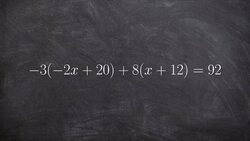 Solving an equation for x using distributive property twice Instructional Video