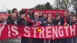 Jeremy Corbyn meets supporters at Anfield Stock Footage