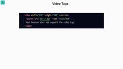 The Front-End Web Developer Bootcamp - HTML, CSS, JS, and React - Video Tag Instructional Video