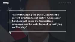 Ambassador Sondland To Testify Before House Committees News Clip