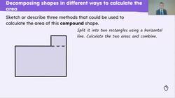 Choose an efficient way to decompose a compound shape to calculate the area Instructional Video