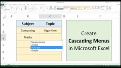 Create Cascading or Dependent Menus in Excel Instructional Video