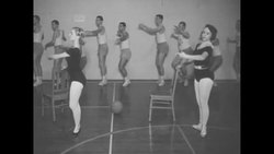 Ballerinas help train Oklahoma City University Basketball team with ballet moves, 1954 News Clip