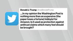 Trump Says Washington Post Is an 'Expensive Lobbyist' for Amazon News Clip