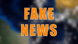 Letters of Fake news text on background with rotating earth Stock Footage