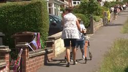 Captain Tobias Weller completing his marathon charity walk News Clip