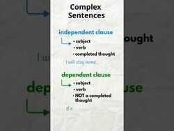Complex sentences in #englishgrammar #shorts Instructional Video