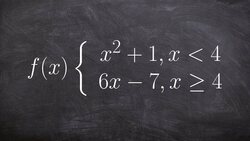 Evaluating a piece wise function Instructional Video