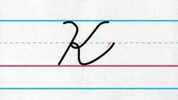 Uppercase Cursive Letter K Instructional Video
