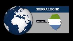 Earth Sphere Map and Sierra Leone Country Map with National Flag Stock Footage