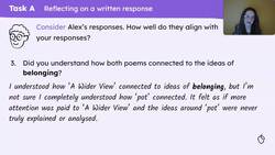 Reviewing a response to ideas of belonging in the AQA Worlds and Lives anthology Instructional Video