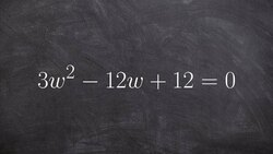 How to apply the quadratic formula to find one solution Instructional Video