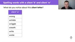 Spelling words with the silent letters 'b', 'k', 'g', 'w' and 't' Instructional Video