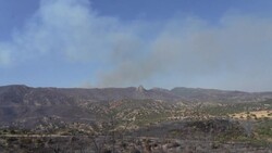 CLEAN : Smoke billows as divided Cyprus joins forces to combat Kantara fire News Clip