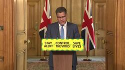 UK: Daily Coronavirus press conference in 10 Downing Street hosted by Alok Sharma MP, Part Ten. News Clip