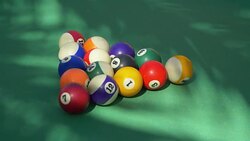 Billiards balls on the table in 4k slow motion 60fps Stock Footage