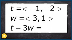 How to subtract two vectors with a scalars Instructional Video