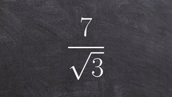 Learn the basics of rationalizing the denominator Instructional Video