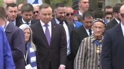 CLEAN : 'March of the Living' at site of former Auschwitz-Birkenau camp honours Holocaust victims News Clip