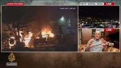 A large fire has broken out at the Israeli town of Kiryat Shmona after missile attack News Clip