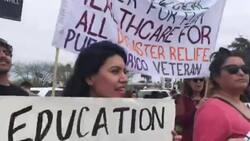 Demonstrators line streets as Trump visits border News Clip