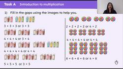 Represent equal groups as repeated addition and multiplication Instructional Video